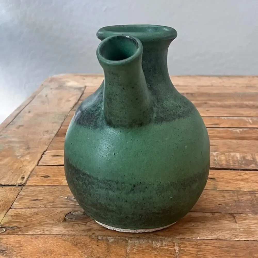 Studio Art Pottery Vassel With Spout 7
